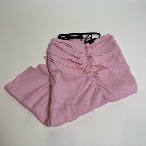 Versace Pink Midi Strap Thong Scrunch Midi Skirt - Picture 9 of 9